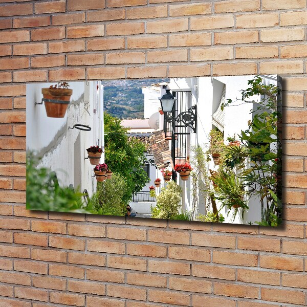 Cuadro canvas moderno de gran formato horizontal Una calle con encanto