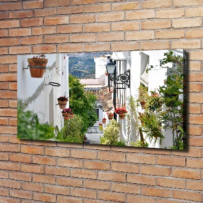 Cuadro canvas moderno de gran formato horizontal Una calle con encanto