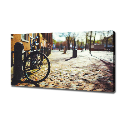 Cuadro canvas con impresión uv duradera horizontal Ciclismo en Ámsterdam