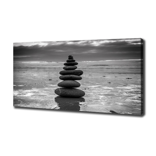 Cuadro canvas con impresión uv duradera horizontal Piedras de equilibrio