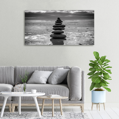 Cuadro canvas con impresión uv duradera horizontal Piedras de equilibrio