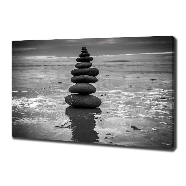 Cuadro canvas con impresión uv duradera horizontal Piedras de equilibrio