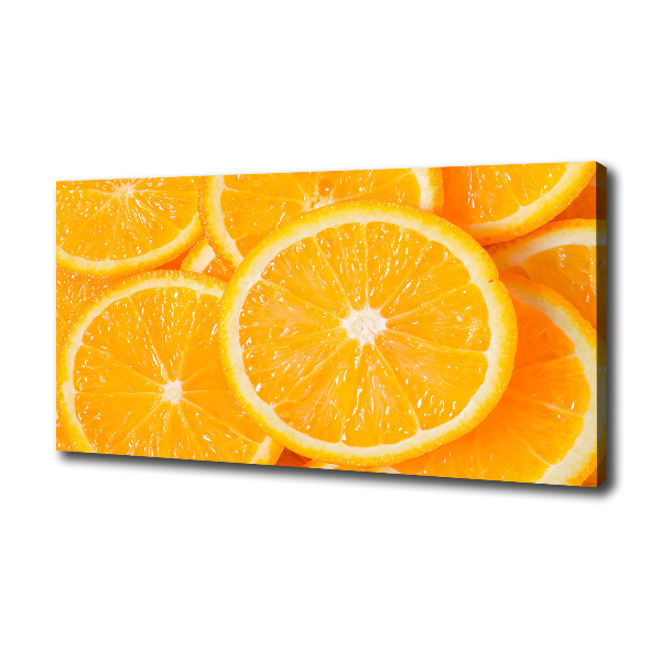 Cuadro canvas con impresión uv duradera horizontal rodajas de naranja