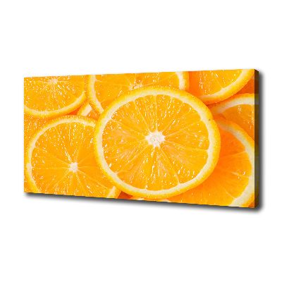Cuadro canvas con impresión uv duradera horizontal rodajas de naranja