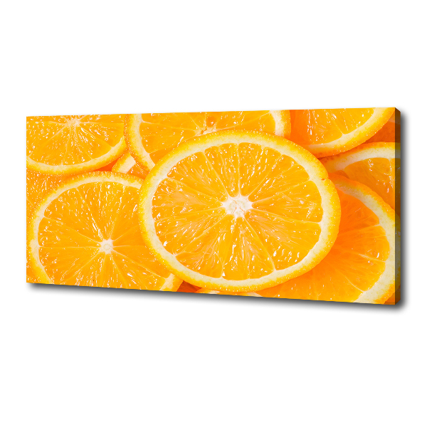 Cuadro canvas con impresión uv duradera horizontal rodajas de naranja