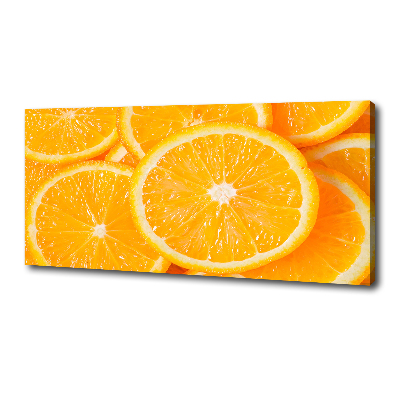 Cuadro canvas con impresión uv duradera horizontal rodajas de naranja