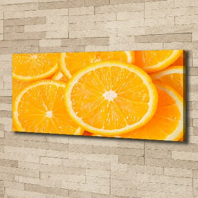 Cuadro canvas con impresión uv duradera horizontal rodajas de naranja
