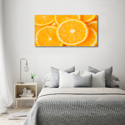 Cuadro canvas con impresión uv duradera horizontal rodajas de naranja