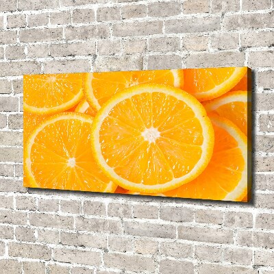 Cuadro canvas con impresión uv duradera horizontal rodajas de naranja
