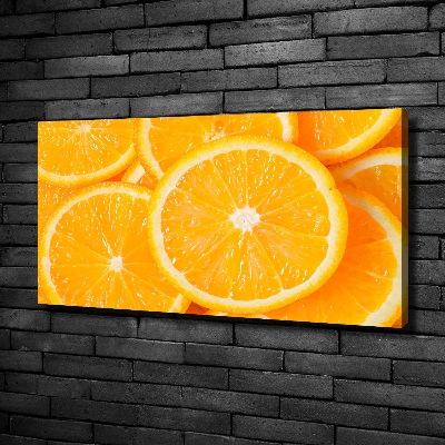 Cuadro canvas con impresión uv duradera horizontal rodajas de naranja