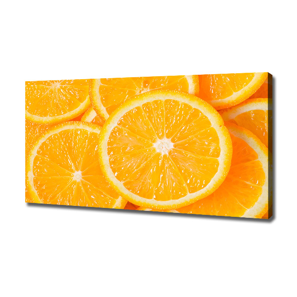 Cuadro canvas con impresión uv duradera horizontal rodajas de naranja