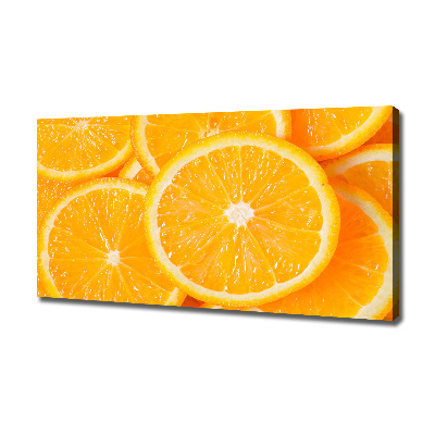 Cuadro canvas con impresión uv duradera horizontal rodajas de naranja