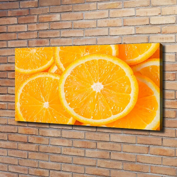 Cuadro canvas con impresión uv duradera horizontal rodajas de naranja