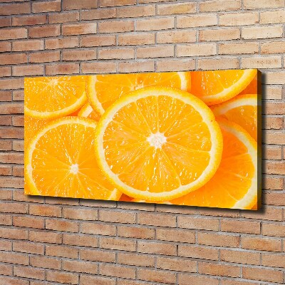 Cuadro canvas con impresión uv duradera horizontal rodajas de naranja