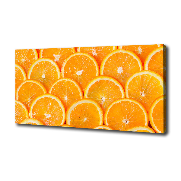 Cuadro canvas moderno de gran formato horizontal rodajas de naranja