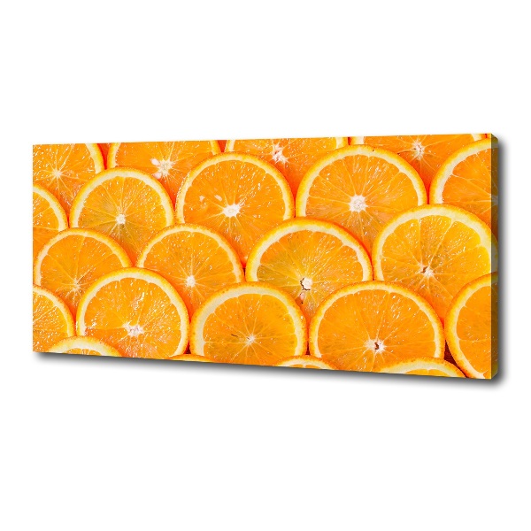 Cuadro canvas moderno de gran formato horizontal rodajas de naranja