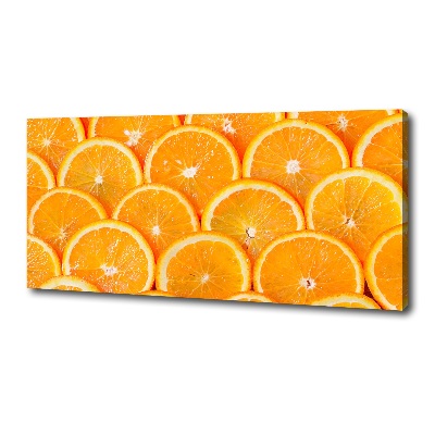 Cuadro canvas moderno de gran formato horizontal rodajas de naranja