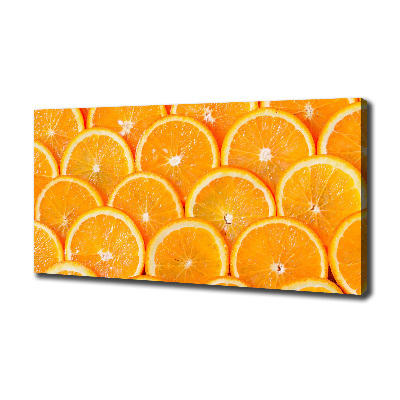 Cuadro canvas moderno de gran formato horizontal rodajas de naranja