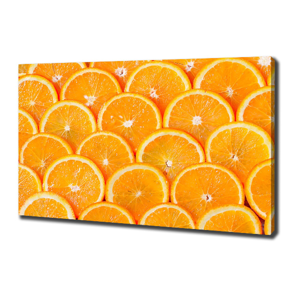Cuadro canvas moderno de gran formato horizontal rodajas de naranja
