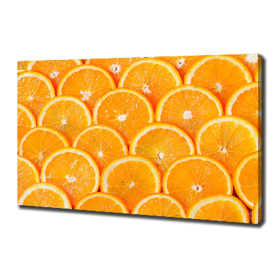 Cuadro canvas moderno de gran formato horizontal rodajas de naranja