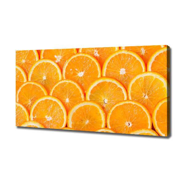 Cuadro canvas moderno de gran formato horizontal rodajas de naranja