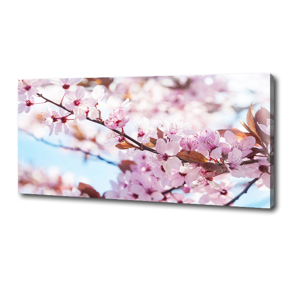 Cuadro canvas con impresión uv duradera horizontal flores de cerezo