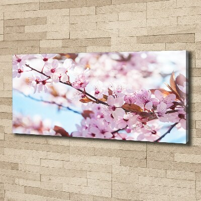Cuadro canvas con impresión uv duradera horizontal flores de cerezo