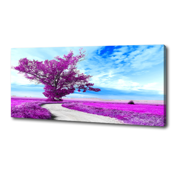 Foto en lienzo con acabado profesional horizontal Árbol y camino