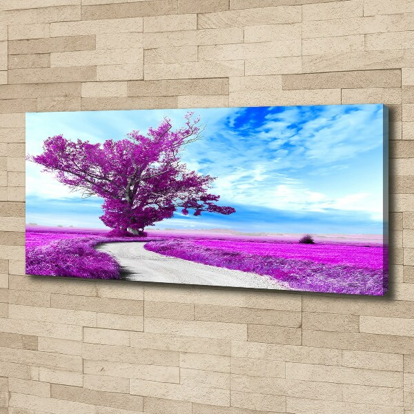 Foto en lienzo con acabado profesional horizontal Árbol y camino