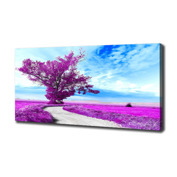 Foto en lienzo con acabado profesional horizontal Árbol y camino