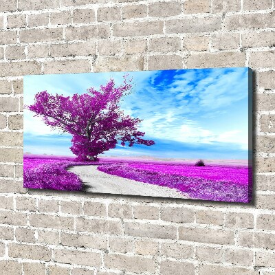 Foto en lienzo con acabado profesional horizontal Árbol y camino