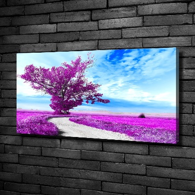 Foto en lienzo con acabado profesional horizontal Árbol y camino