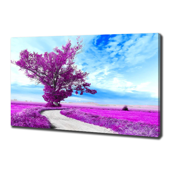Foto en lienzo con acabado profesional horizontal Árbol y camino