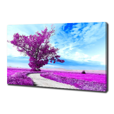 Foto en lienzo con acabado profesional horizontal Árbol y camino