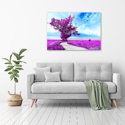 Foto en lienzo con acabado profesional horizontal Árbol y camino