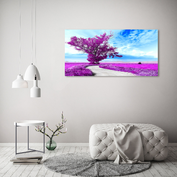 Foto en lienzo con acabado profesional horizontal Árbol y camino