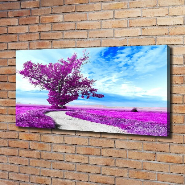 Foto en lienzo con acabado profesional horizontal Árbol y camino