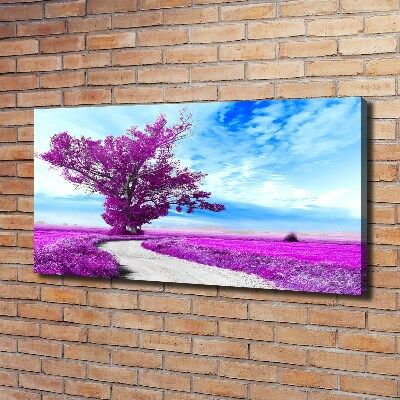 Foto en lienzo con acabado profesional horizontal Árbol y camino