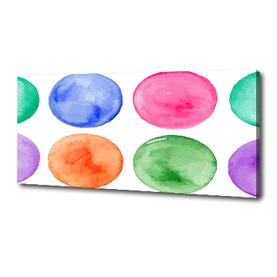 Fotocuadro en lienzo de alta calidad horizontal Círculos de colores
