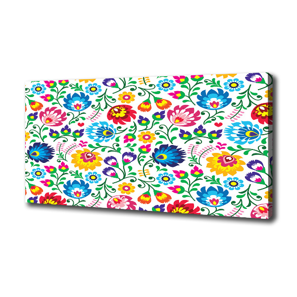 Cuadro canvas con impresión uv duradera horizontal Patrón étnico