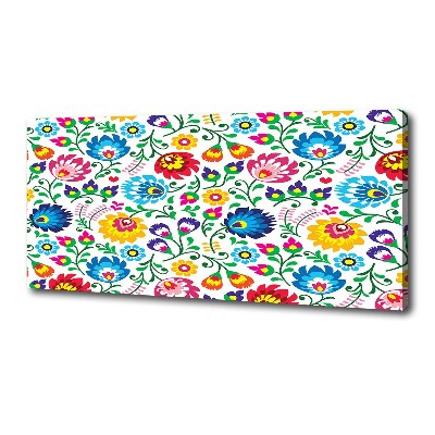 Cuadro canvas con impresión uv duradera horizontal Patrón étnico