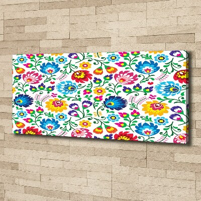 Cuadro canvas con impresión uv duradera horizontal Patrón étnico