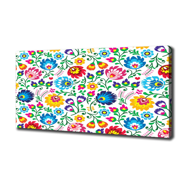 Cuadro canvas con impresión uv duradera horizontal Patrón étnico