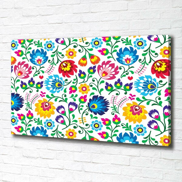 Cuadro canvas con impresión uv duradera horizontal Patrón étnico