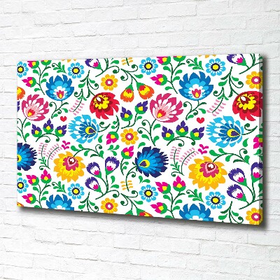 Cuadro canvas con impresión uv duradera horizontal Patrón étnico