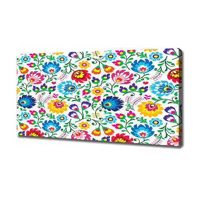 Cuadro canvas con impresión uv duradera horizontal Patrón étnico