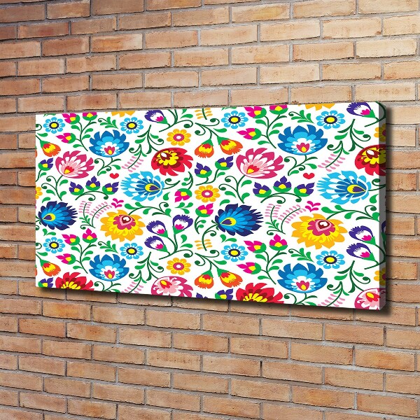 Cuadro canvas con impresión uv duradera horizontal Patrón étnico