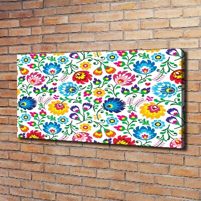 Cuadro canvas con impresión uv duradera horizontal Patrón étnico