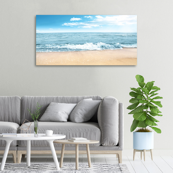 Cuadro canvas moderno de gran formato horizontal Playa