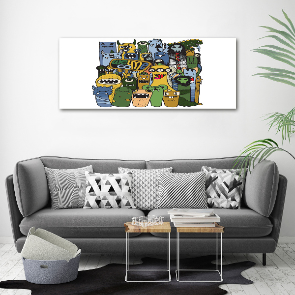 Foto en lienzo con acabado profesional horizontal Monstruos locos